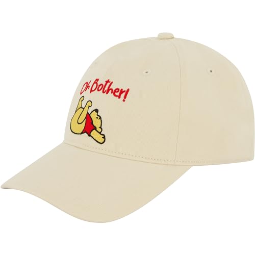 DISNEY WINNIE THE POOH DAD HAT ADJUSTABLE COTTON BASEBALL CAP WITH CURVED BRIM - 1