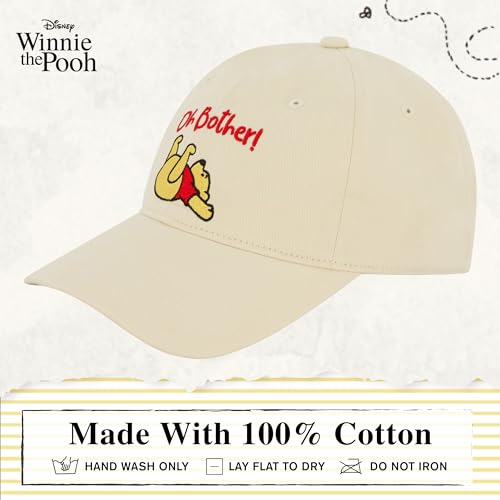 DISNEY WINNIE THE POOH DAD HAT ADJUSTABLE COTTON BASEBALL CAP WITH CURVED BRIM - 6