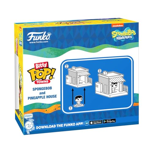 FUNKO POP BITTY TOWN BOB ESPONJA PANTALONES CUADRADOS BOB ESPONJA PANTALONES CUADRADOS Y CASA DE PIÑA FIGURA DE VINILO - 5