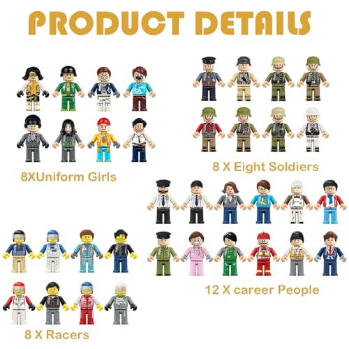 36 PIEZAS DE MINIFIGURAS MINI FIGURA DE JUGUETE RELLENO DE FIGURAS DE ACCIÓN MINIFIGURAS DE BLOQUES DE CONSTRUCCIÓN MINI - 4
