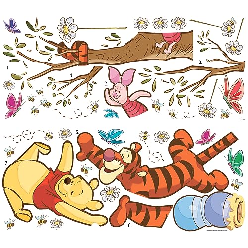 ROOMMATES DISNEY WINNIE THE POOH COLUMPIANDOSE POR MIEL ADHESIVOS GIGANTES PARA PARED SÓLO RETIRAR CAPA PROTECTORA Y PEGAR - 3