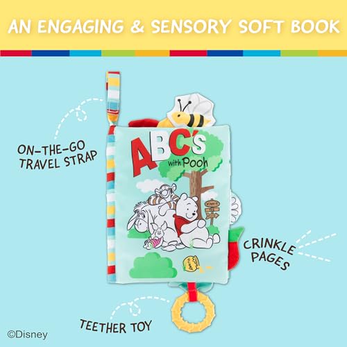 KIDS PREFERRED DISNEY BABY WINNIE THE POOH DELUXE SOFT BOOK ABCS WITH POOH ONTHEGO LIBROS SENSORIALES PARA BEBÉS CON PÁGINAS - 3