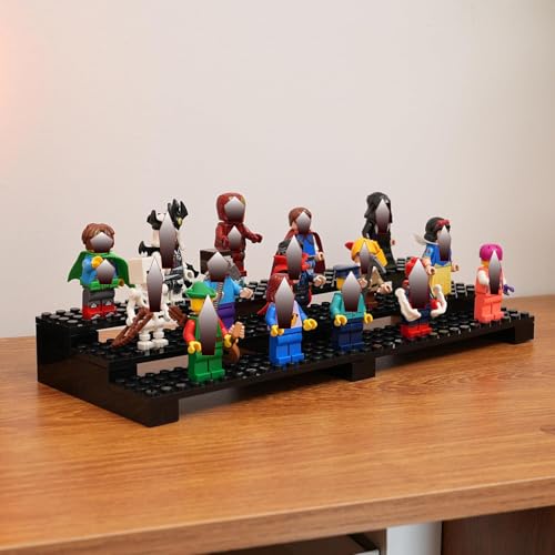 EXPOSITOR DE MINIFIGURAS DE LADRILLO SOPORTE DE EXHIBICIÓN DE 3 NIVELES PARA MINIFIGURAS LEGO CAPACIDAD PARA 35 FIGURAS - 2