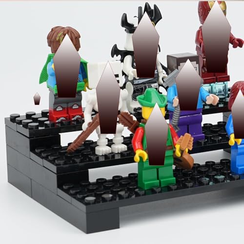 EXPOSITOR DE MINIFIGURAS DE LADRILLO SOPORTE DE EXHIBICIÓN DE 3 NIVELES PARA MINIFIGURAS LEGO CAPACIDAD PARA 35 FIGURAS - 4