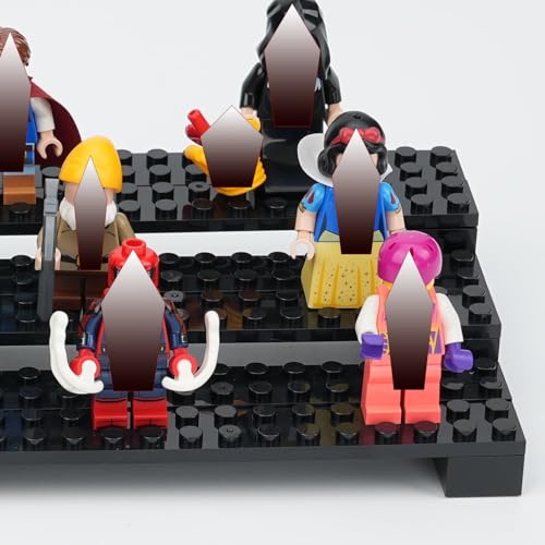EXPOSITOR DE MINIFIGURAS DE LADRILLO SOPORTE DE EXHIBICIÓN DE 3 NIVELES PARA MINIFIGURAS LEGO CAPACIDAD PARA 35 FIGURAS - 5