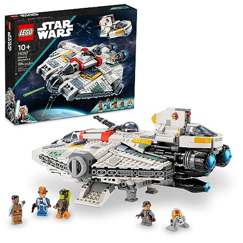 LEGO STAR WARS AHSOKA GHOST AND PHANTOM II JUGUETE DE NAVE ESPACIAL STAR WARS PARA NIÑOS NIÑOS Y NIÑAS A PARTIR DE 10 AÑOS - 1