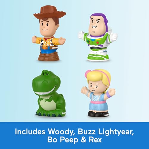 FISHERPRICE LITTLE PEOPLE JUGUETES PARA NIÑOS PEQUEÑOS DISNEY PIXAR TOY STORY PAQUETE DE FIGURAS CON 4 PERSONAJES PARA JUEGO - 3