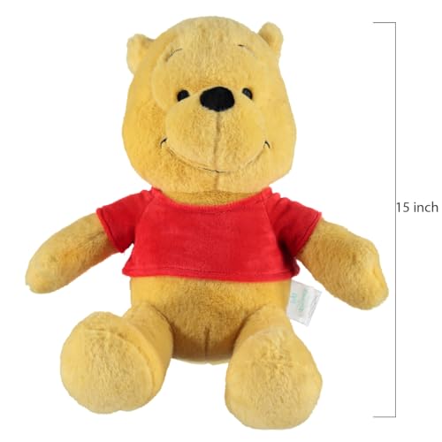 DISNEY PELUCHE OFICIAL DE WINNIE THE POOH PARA NIÑOS PERSONAJE DE PELUCHE CON TEXTURA ESPONJOSA Y DETALLES BORDADOS OREJAS - 2