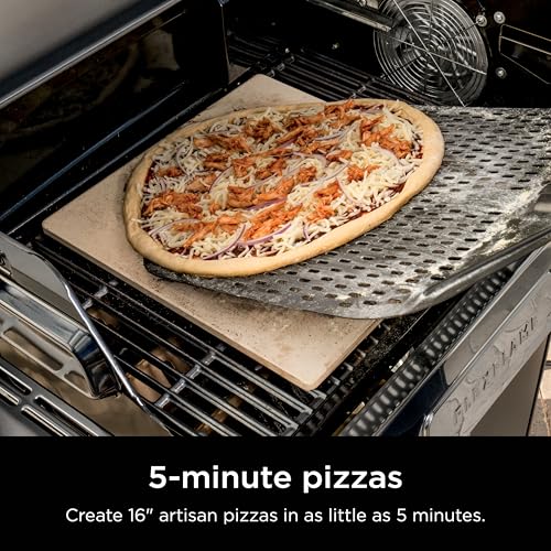 NINJA FLEXFLAME PIEDRA DE PIZZA ARTESANAL DE 16 PULGADAS CORDIERITA PIZZAS DE 5 MINUTOS 600F NINJA - 2