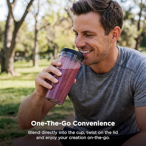 NINJA BN301 NUTRIBLENDER PLUS LICUADORA PERSONAL COMPACTA MOTOR DE 900 VATIOS DE PICO PARA BEBIDAS - 4