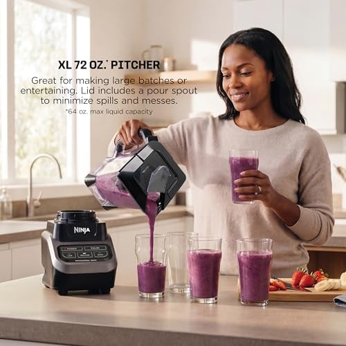 LICUADORA PROFESIONAL NINJA BL610 NEGRO 1000W TOTAL CRUSHING BLADES CRUSH ICE BLEND SMOOTHIES - 4
