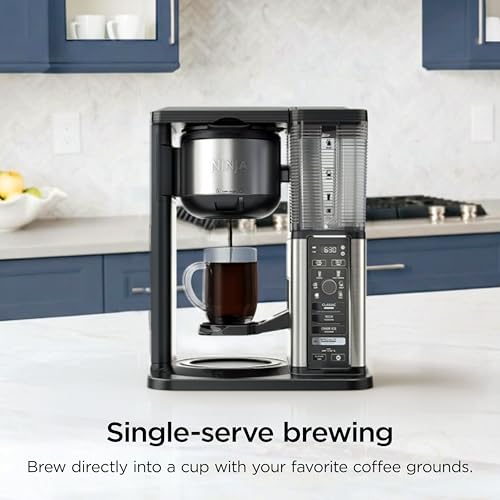 CAFETERA NINJA JARRA DE 10 TAZAS ESPUMADOR PLEGABLE NEGRO CM401 FILTRO PERMANENTE Y EXTRAÍBLE - 2