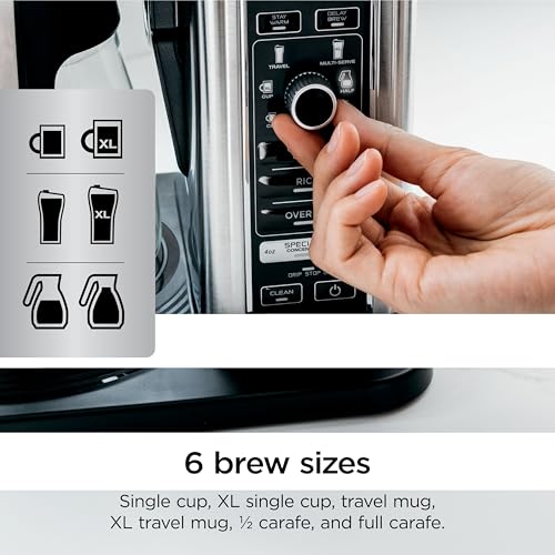 CAFETERA NINJA JARRA DE 10 TAZAS ESPUMADOR PLEGABLE NEGRO CM401 FILTRO PERMANENTE Y EXTRAÍBLE - 6