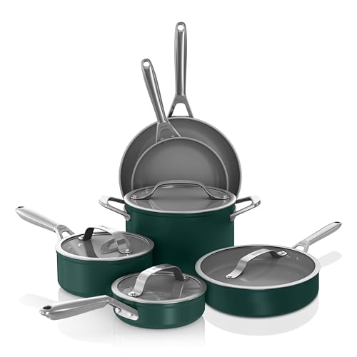 NINJA CERAMIC PRO JUEGO DE 10 PIEZAS DE UTENSILIOS DE COCINA JUEGO DE OLLAS Y SARTENES - 1