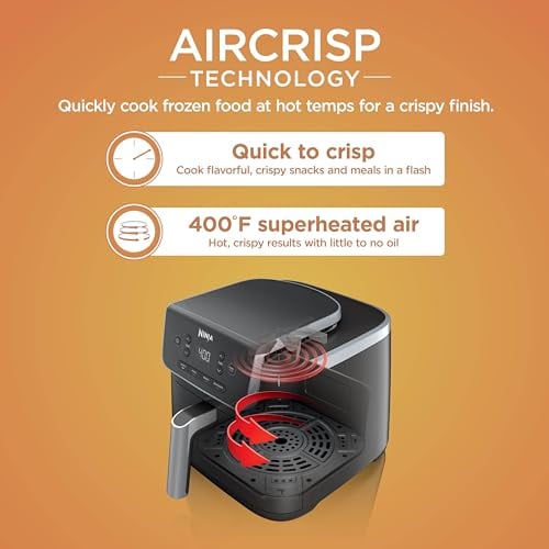 NINJA FREIDORA DE AIRE 4 EN 1 PRO FREÍR AL AIRE ASAR RECALENTAR DESHIDRATAR CAPACIDAD DE 5QT CABE - 2