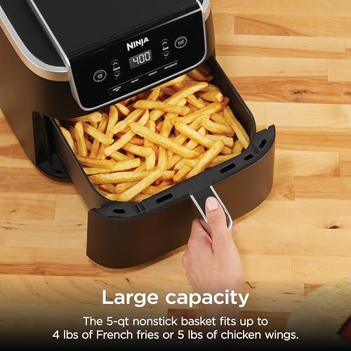 NINJA FREIDORA DE AIRE 4 EN 1 PRO FREÍR AL AIRE ASAR RECALENTAR DESHIDRATAR CAPACIDAD DE 5QT CABE - 3