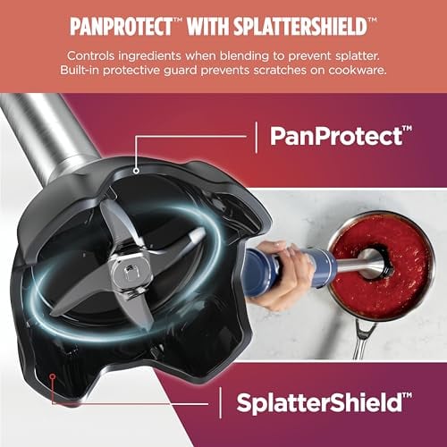 NINJA BATIDORA DE INMERSIÓN Y BATIDOR LICUADORA DE MANO CON PALO 4 VELOCIDADES CON SPLATTERSHIELD - 2