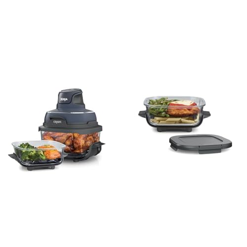 FREIDORA DE AIRE NINJA SISTEMA CRISPI DE 4QT 3 CONTENEDORES CON TAPAS DE ALMACENAMIENTO FREIDORA - 1