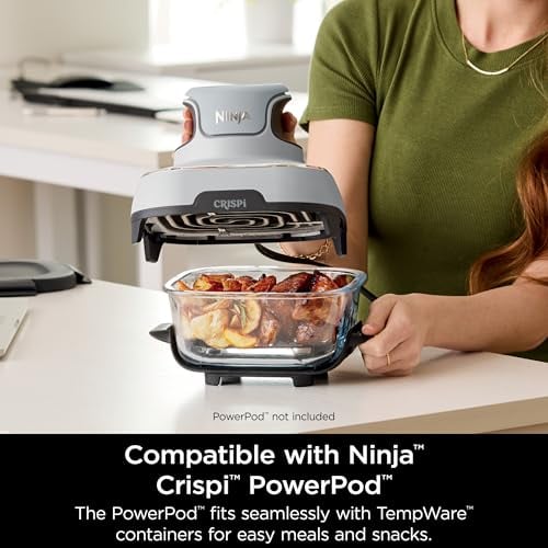FREIDORA DE AIRE NINJA SISTEMA CRISPI DE 4QT 3 CONTENEDORES CON TAPAS DE ALMACENAMIENTO FREIDORA - 3
