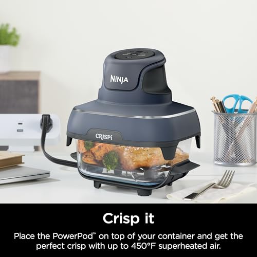 FREIDORA DE AIRE NINJA SISTEMA CRISPI DE 4QT 3 CONTENEDORES CON TAPAS DE ALMACENAMIENTO FREIDORA - 7
