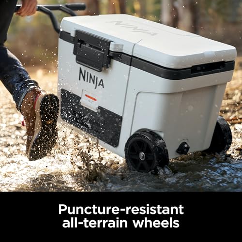NINJA ENFRIADOR ENFRIADOR FROSTVAULT DE 45QT CON RUEDAS AISLADO CON CAJÓN DE ALMACENAMIENTO TEMP - 4