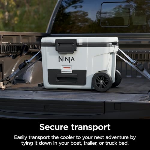 NINJA ENFRIADOR ENFRIADOR FROSTVAULT DE 45QT CON RUEDAS AISLADO CON CAJÓN DE ALMACENAMIENTO TEMP - 6