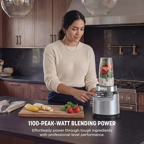 NINJA LICUADORA NUTRI PRO UNA PORCIÓN PARA BATIDOS SALSA BATIDOS Y BEBIDAS CONGELADAS INCLUYE 2 - 3