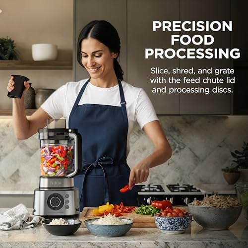 NINJA COMBO DE LICUADORA Y PROCESADOR DE ALIMENTOS SISTEMA DE LICUADORA FOODI POWER PARA BATIDOS - 4