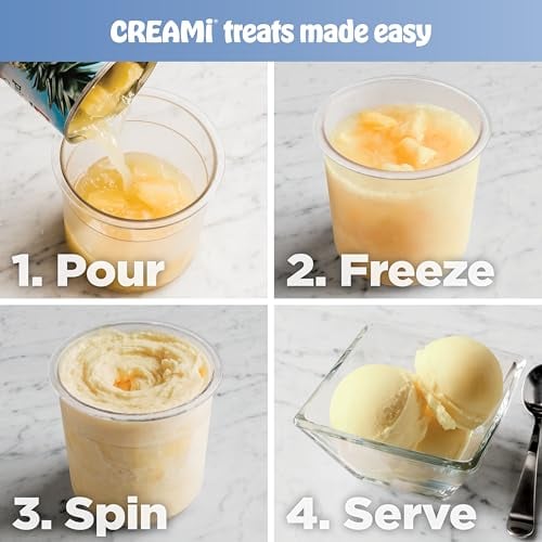 NINJA CREAMI PAQUETE DE MÁQUINA PARA HACER HELADOS INCLUYE 4 RECIPIENTES DE 16 OZ PARA GELATO - 6