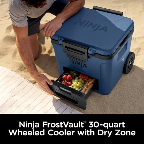 NINJA ENFRIADOR ENFRIADOR FROSTVAULT 30QT CON RUEDAS AISLADO CON CAJÓN DE ALMACENAMIENTO TEMP DRY - 2