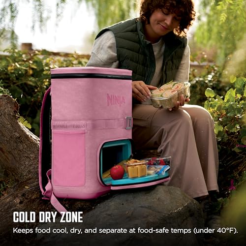 NINJA FROSTVAULT GO MOCHILA HIELERA SUAVE CON ALMACENAMIENTO DE ZONA FRÍA SECA CORREAS DE MOCHILA - 3