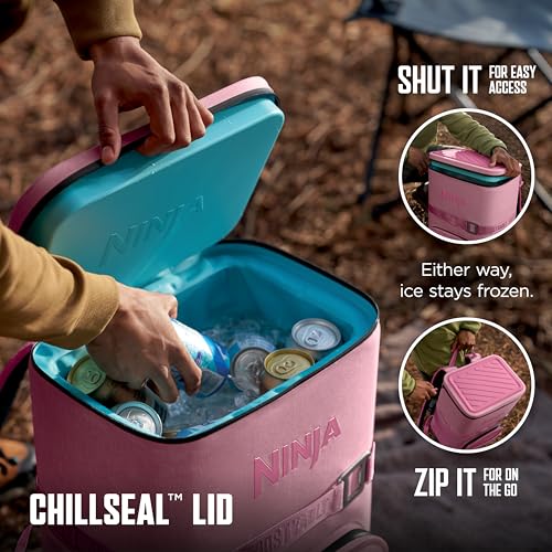 NINJA FROSTVAULT GO MOCHILA HIELERA SUAVE CON ALMACENAMIENTO DE ZONA FRÍA SECA CORREAS DE MOCHILA - 4