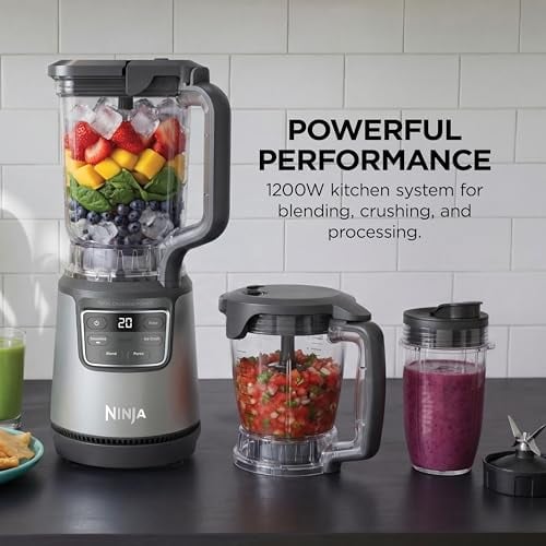 NINJA BLENDPRO SISTEMA DE COCINA LICUADORA DE 72 ONZAS PROCESADOR DE 5 TAZAS BEIGE BO402 TOTAL - 2