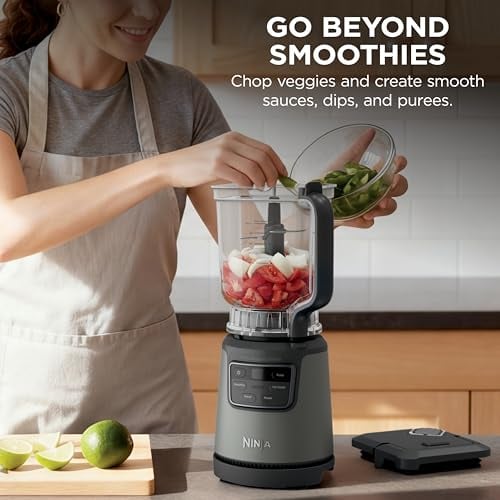 NINJA BLENDPRO SISTEMA DE COCINA LICUADORA DE 72 ONZAS PROCESADOR DE 5 TAZAS BEIGE BO402 TOTAL - 6
