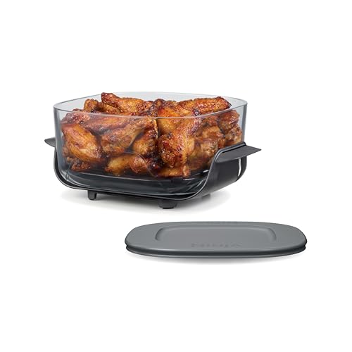 NINJA CONTENEDOR DE VIDRIO CLEANCRISP DE 4 CUARTOS CON TAPA DE ALMACENAMIENTO CRISPI XSKSFN4QT - 1