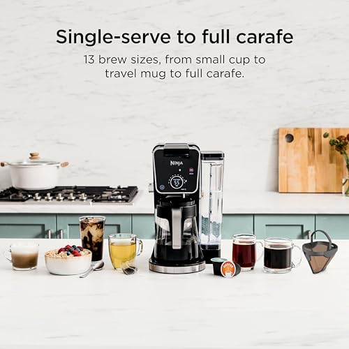 NINJA CAFETERA DE CAFÉ CALIENTE Y FRÍO CAFETERA DE UNA SOLA PORCIÓN Y MÁQUINA DE CAFÉ POR GOTEO - 2