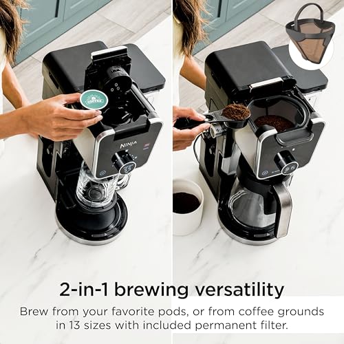 NINJA CAFETERA DE CAFÉ CALIENTE Y FRÍO CAFETERA DE UNA SOLA PORCIÓN Y MÁQUINA DE CAFÉ POR GOTEO - 3