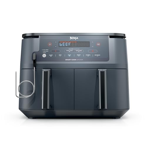 NINJA FOODI FREIDORA DE AIRE 10 CUARTOS DE GALÓN DUALZONE SMART XL 6 EN 1 GRIS DZ550GY FREÍR AL - 1