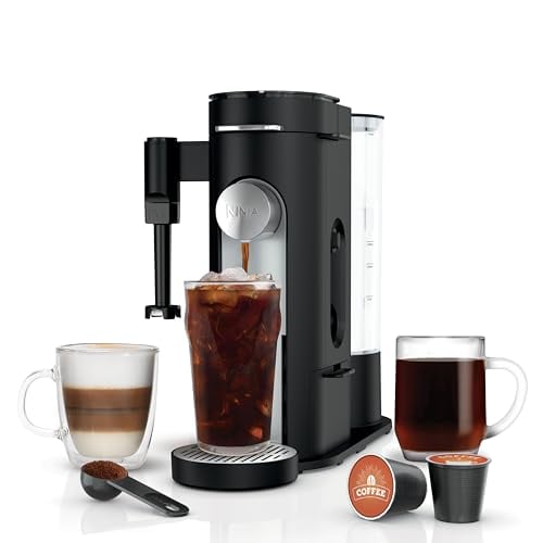 NINJA CAFETERA UNA SOLA PORCIÓN PREPARA CON CÁPSULAS DE CAFÉ Y MOLIDOS COMPATIBLE CON CÁPSULAS - 1