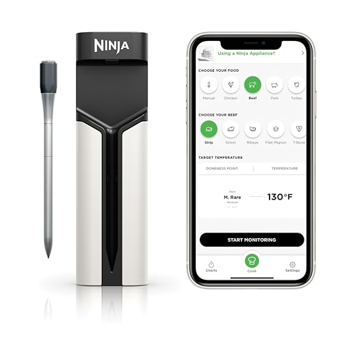 TERMÓMETRO DE CARNE NINJA PROCHEF INALÁMBRICO CON SONDA PARA FREIDORA DE AIRE INTERIOR Y EXTERIOR - 1