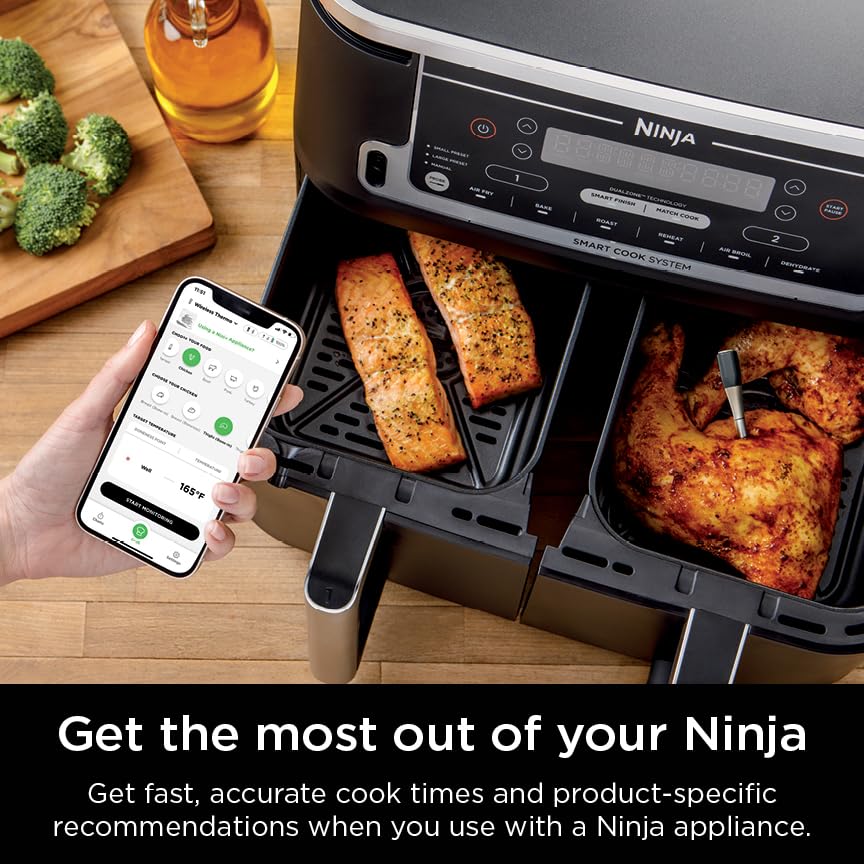TERMÓMETRO DE CARNE NINJA PROCHEF INALÁMBRICO CON SONDA PARA FREIDORA DE AIRE INTERIOR Y EXTERIOR - 3