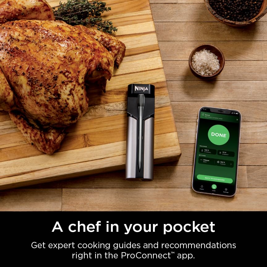 TERMÓMETRO DE CARNE NINJA PROCHEF INALÁMBRICO CON SONDA PARA FREIDORA DE AIRE INTERIOR Y EXTERIOR - 5