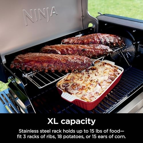 NINJA FLEXFLAME ESTANTE EXPANDIBLE PARA ASADO Y HUMO PARA PG300 ACERO SOPORTA 15 LIBRAS NINJA - 3