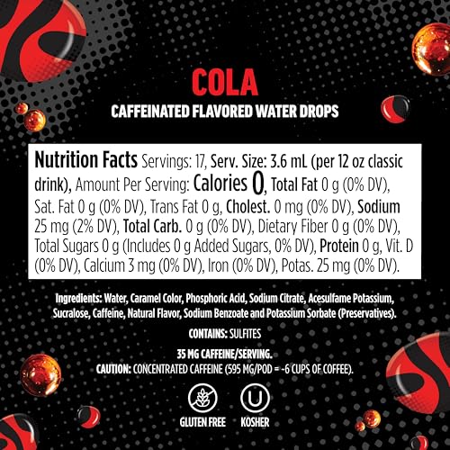 GOTAS DE SABORIZANTE PARA AGUA NINJA THIRSTI SABOR COLA DE SODA ZERO SABORES CLÁSICOS DE SODA - 2