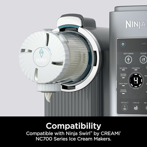 NINJA SWIRL BY CREAMI PINTAS Y TAPAS COMPATIBLES CON MÁQUINAS DE HELADO EN REMOLINO SERIE NC700 - 4