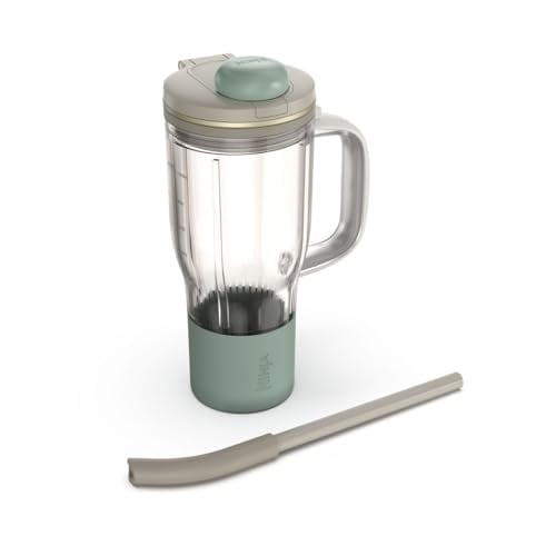 NINJA BLENDBOSS XSKDB326LSST VASO DE VIAJE DE 26 ONZAS Y PAJITA MENTA PIEDRA 26OZ REPLACEMENT - 1