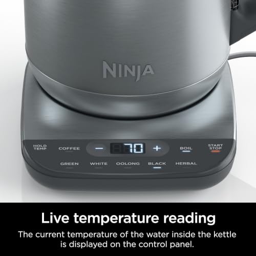 NINJA KT200 HERVIDOR ELÉCTRICO DE TEMPERATURA DE PRECISIÓN 1500 VATIOS SIN BPA INOXIDABLE CAPACIDAD - 6