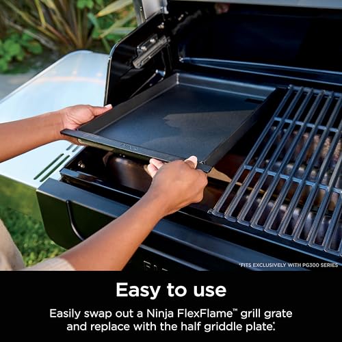 NINJA FLEXFLAME PLANCHA DE TAMAÑO MEDIO CON DRENAJE DE GRASA XSKHLFGRIDLE RESISTENTE AL ÓXIDO ACERO - 6