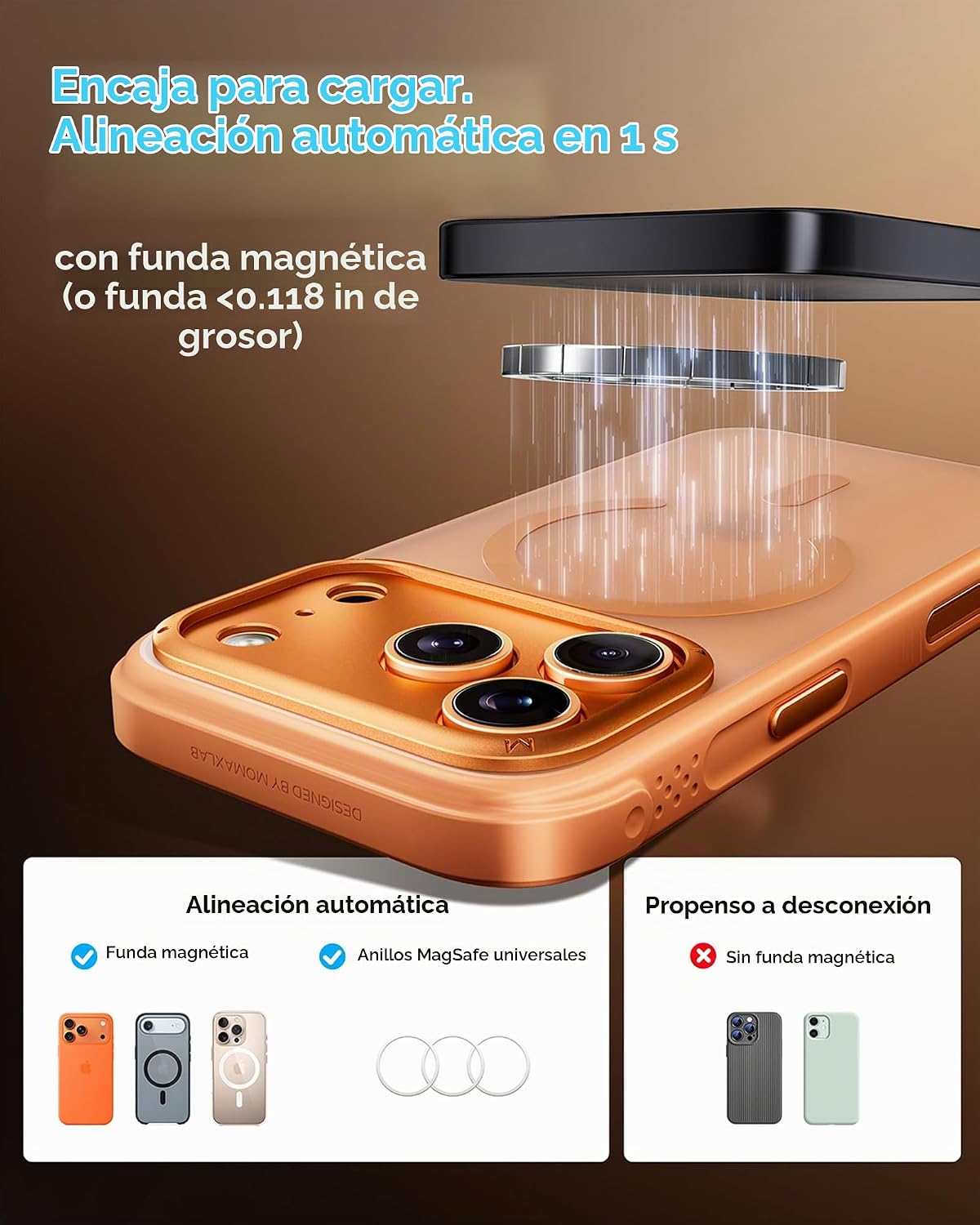 MOMAX BANCO MAGNÉTICO DEL PODER QI2, CARGADOR PORTÁTIL DIARIO 10000MAH - 7