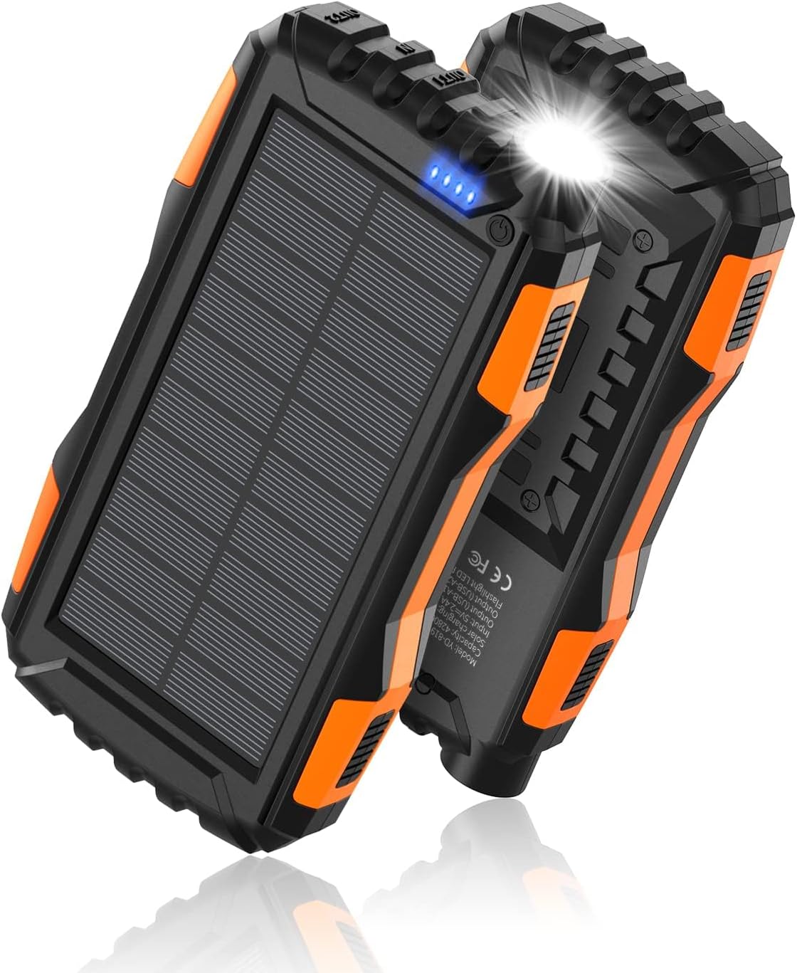 CARGADOR SOLAR DE 42800 MAH, CARGADOR PORTÁTIL, BANCO DE ENERGÍA SOLAR, PAQUETE DE BATERÍA EXTERNA 5V3.1A QC 3.0 CARGADOR - 1